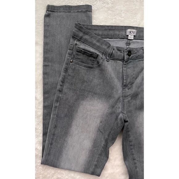 Cache Gray Mid Rise Skinny Stretch Jeans, Size 4 - Picture 2 of 11